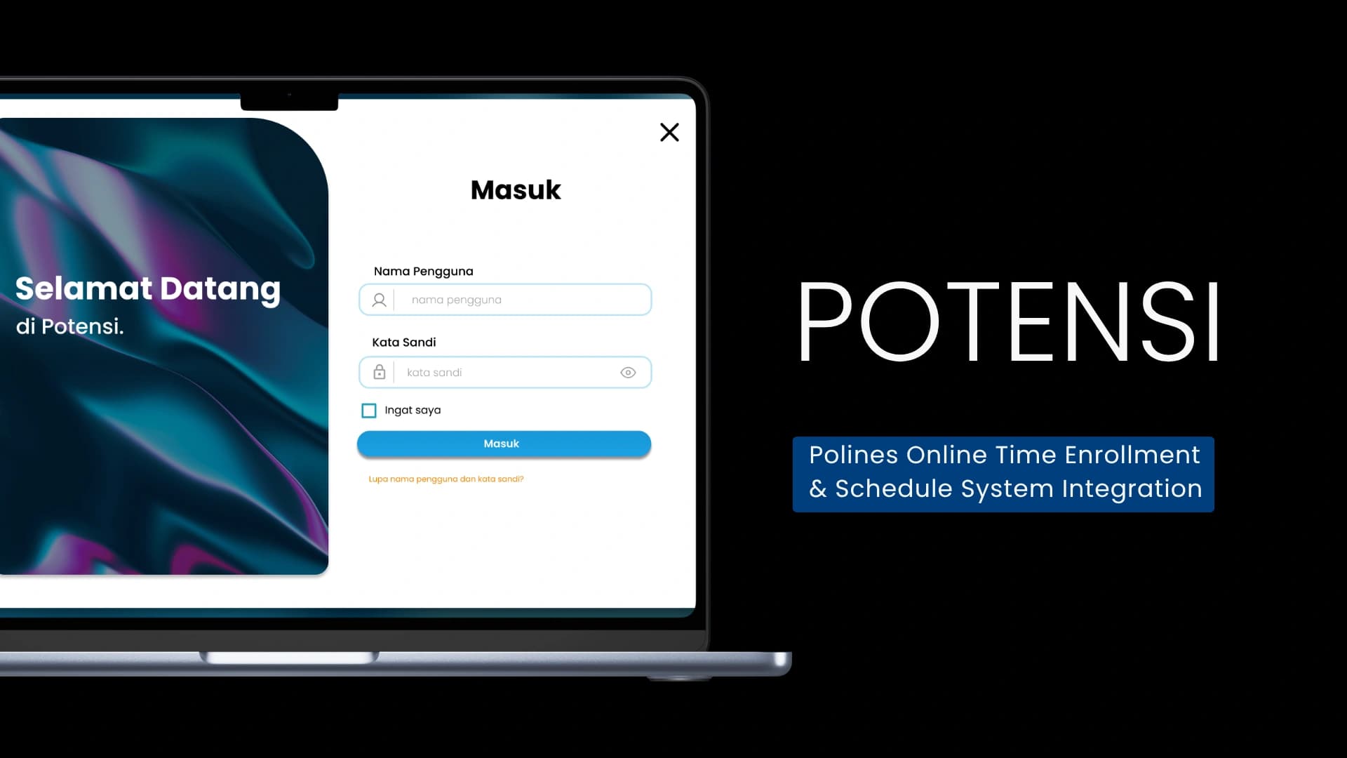 POTENSI Web Portal Mockup